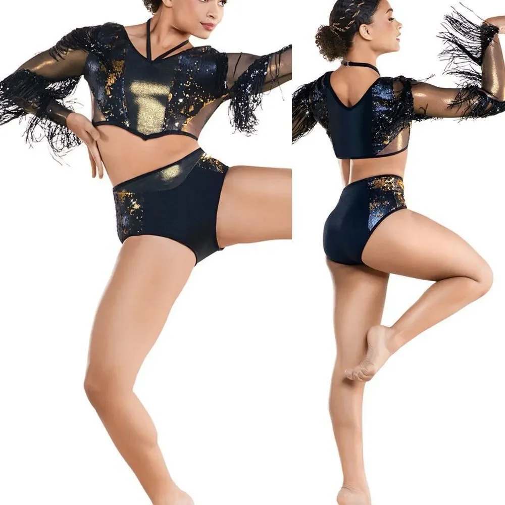 Revolution Tenth House 2 piece dance costume fringe ZERO GRAVITY TH25247 MA adul